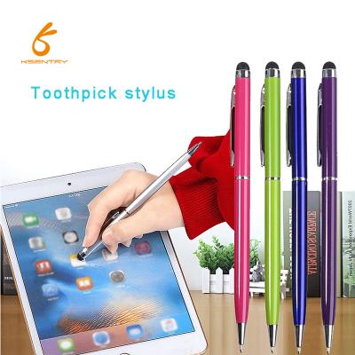 China Mobile Phone 2 in 1 Universal Pen Touch Screen Stylus Pen for Android iPad for sale