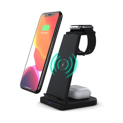 China 3 Cell Phone Watch Smart Wireless Headphone Foldable and Portable Detachable in 1 Wireless Charger Stand for Boat Smart Earphone Phone Watch Fast Charging for sale