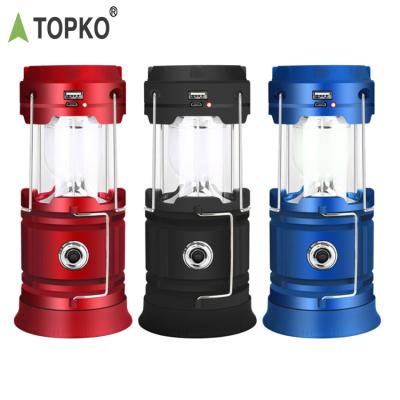 China TOPKO Warehouse Outdoor Portable Black Camping Lantern LED Lanterns Camping Light for sale