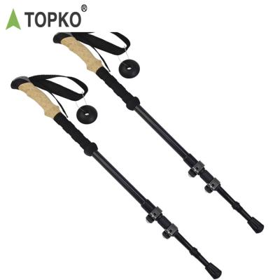 China TOPKO Trekking Aluminum Telescopic Pole Multifunctional Self-defense Rise or Walk Stick for sale