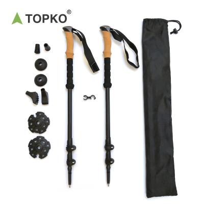 China Adjustable Folding Canes TOPKO Outdoor Camping Products Trekking Accessories Hiking Climbing Poles for sale