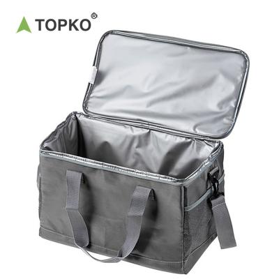 China TOPKO 25L Waterproof Soft Outdoor Camping Cooler Bag Waterproof Ice Bag Thickened Lunch Fruit Beer Car Cooler Bag for sale