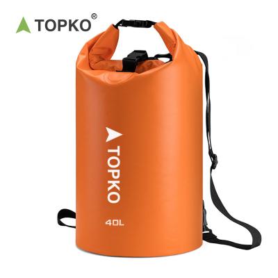 China TOPKO Eco-friendly PVC Waterproof Backpack Dry Bag 20L In Running Outdoor Water Floating Waterproof Dry Bag for sale