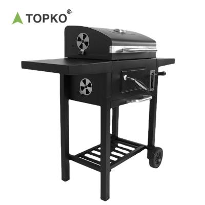 China Wholesale Outdoor BBQ Grill Stainless Steel Barbecue Grill Folding BBQ Charcoal Grill TOPKO for sale