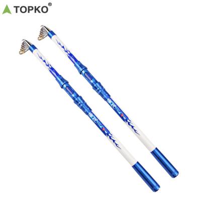 China OUTDOOR FISHING TOPKO 3.0m Carbon Fiber Running Telescopic 7 Section Single Rod Fishing Rod for sale