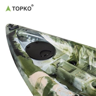 China TOPKO Professional Ocean Fishing Kayak PVC Eco-friendly Durable One-piece Outdoor Kayak Single Seat Water Sports for sale