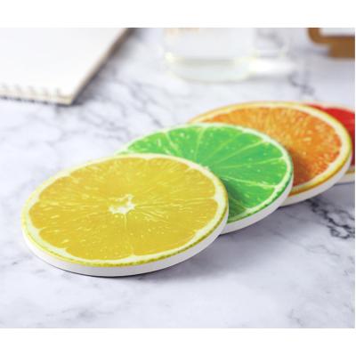 China CLASSIC Water Absorbent Anti Slip Rubber Coaster Round Color Gypsy Coaster Suitable For Decoration Desktop Coaster for sale