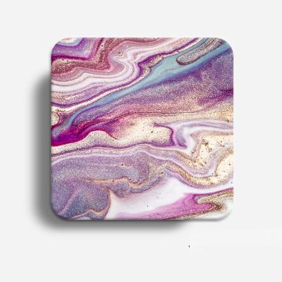 China CLASSIC Marble Square Cup Tea Coaster Thermal Insulation and Ceramic Non-slip for sale