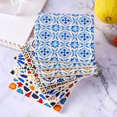 China CLASSIC factory directly supply customized ceramic coasters and square printed water absorbing coasters for sale