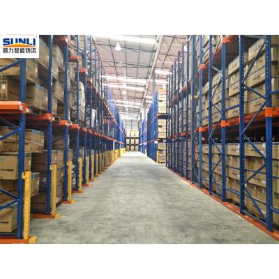 China Q235B Pallet Type Warehouse Shelving Rack Storage Drive-In System for sale