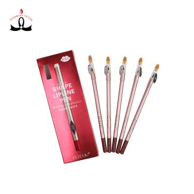 China Wholesale Permanent Makeup Red Color Lip Liner Microblading Beauty Wooden Lip Pencil Durable With Sharpener for sale