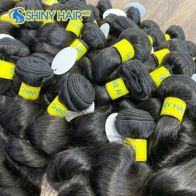 China Loose Curly High Quality Virgin Remy Aligned Cuticle Hair, Italian Thick Hair Extension, Free Sample 7a Brazilian Hair Bundle Virgin Hair for sale