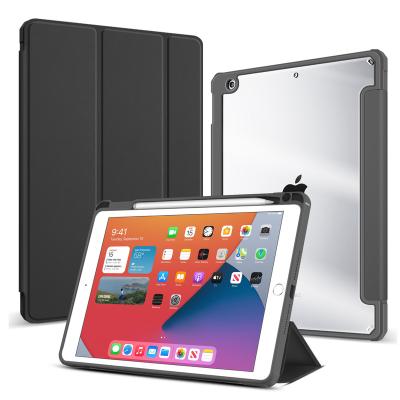 China For iPad Air Magnetic Smart Clear Acrylic Back Cover Case For iPad Air 4 10.9 Case Cover With Pencil Slot For iPad Air 10.9 4/5th for sale