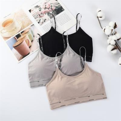 China New Design Cotton Spandex Gym Tank Top QUICK DRY Soft Bra With Back U Shape Beauty Padded Bras for sale