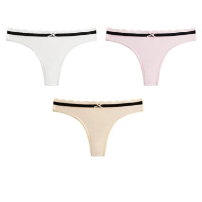 China Comfortable Antibacterial Teen Girls High Elastic Waist Thong Panties Relax Sexy Girls In Thongs for sale