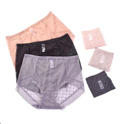 China Women Antibacterial Sexy Floral Lace Underwear Shorts Lingerie Female Seamless Briefs for sale