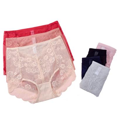 China Online Sale Antibacterial Women's China Cotton Lace Sexy Soft Knickers Panties Brief Plus Size Underwear for sale