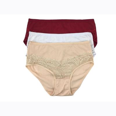 China High Quality Antibacterial Color Ladies Underwear Cotton Custom Panties Plus Size 3XL Women Briefs for sale