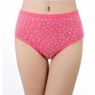 China OEM Quality Large Size Women Underwear Flower Antibacterial Printing High Waist Comfortable Girl Panties for sale