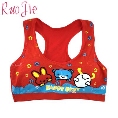 China QUICK DRY Fashionable Lovely Style Bear Printed Teens Custom Underwear Puberty Young Girls Soft Bra for sale