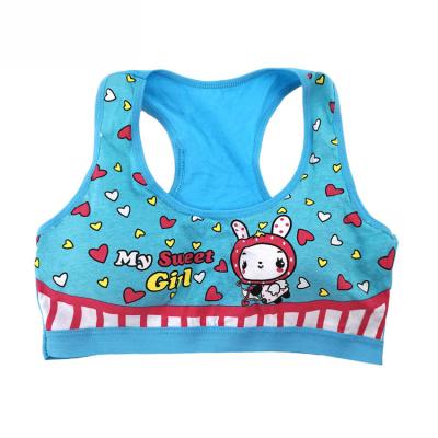 China QUICK DRY Most Popular Floral Printing Young Girls Vest Puberty Girl Comfortable Bra for sale