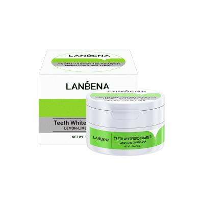 China LANBENA Lemon Mint Flavored Tooth Powder Teeth Cleaning and Whitening Hot Sale LB3725 for sale