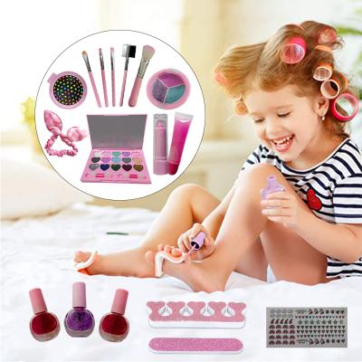 China Play toy makeup set non-toxic children real makeup sets beautiful emulation makeup popular hot selling cosmetic for sale