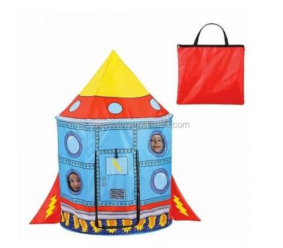 China Princess Children's Soft Toy Pop Up Rocket Play Tent Castle Play Tent Pop Up Castle Tent for sale