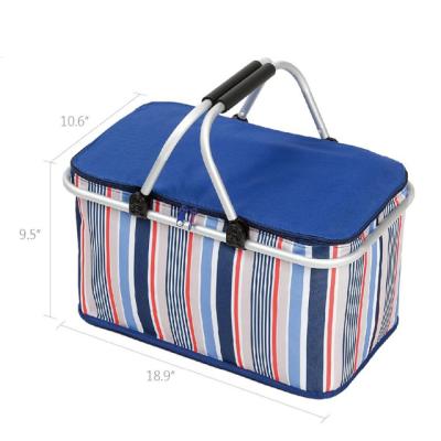 China Durable Collapsible Insulated Cooler Picnic Hamper Bag For Outdoor Picnic Or Camping Use for sale