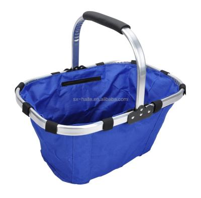 China Portable House Folding Large Capacity 31L Picnic Basket Shopping Basket Ice Bag for sale