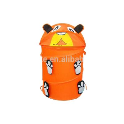 China Collapsible Foldable Polyester Laundry Folding Hamper - Cartoon Animal Designs for sale