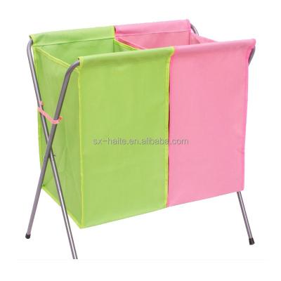 China Home Cloth Stainless Steel Folding Home Laundry Basket for sale