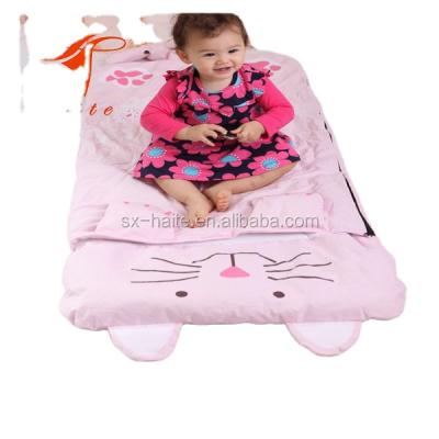 China Envelope Type Pink Cat Sleeping Bag Cartoon Baby Sleeping Envelope Bag / Indoor &outdoor Sleeping Bag For Kids for sale