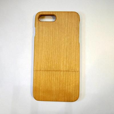 China Natural White Shockproof Real Wood Hand Carved Wood Cell Phone Case Cover For iPhone 7 Plus for sale