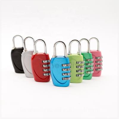 China Zinc Alloy Mini Padlock Travel Suitcase Password Lock Security Luggage Tag Lock 4 Digit Combination Lock for sale