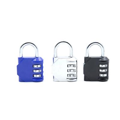 China Amazon Zinc Alloy Hot Selling GYM Locks 3 Digit Combination Lock Mini Safety Luggage Combination Pad Lock for sale