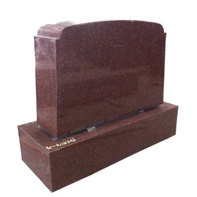 China American Style American Imperial Red Granite Empty Upright Use Cemetery Headstone for sale