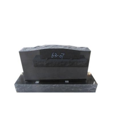 China Good Quality Modern Imperial Black Granite Headstones For Upright Graves Monuments Monuments For Cemetery for sale