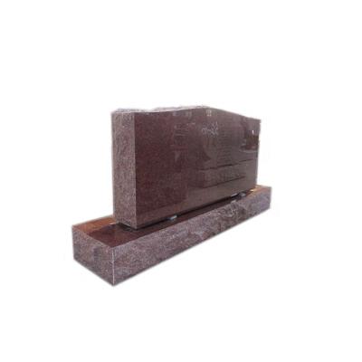 China Good Quality Modern Imperial Red Granite Headstones For Upright Graves Monuments Monuments For Cemetery for sale