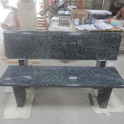 China New American Style Simple Design Pearl Blue Granite Cremation Bench for sale