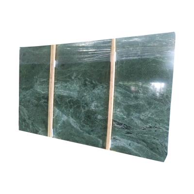 China Modern Exotic Natural Ice Verde Dark Green Marble Slab Rainforest Large Green-Marble-Serpentine for sale