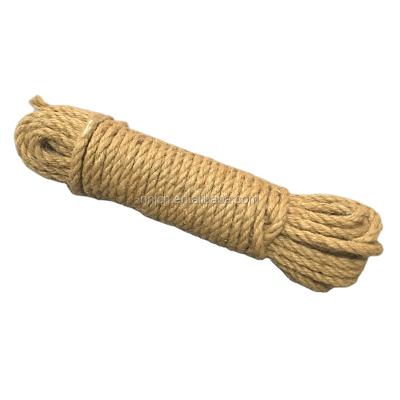 China Sisal fiber 8mm 3 strand natura color sisal rope for decoration rope for sale