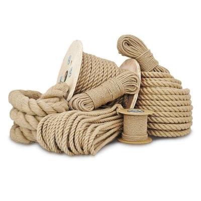 China 100% Natural Jute Soft Rope Twisted Hemp Rope 3~60MM for sale