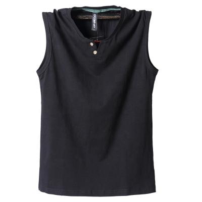 China Wholesale Anti-Wrinkle Mens Round Neck Plain Color T-shirt Basketball Fitness Tank Men Gym Sleeveless Top Shirt for sale