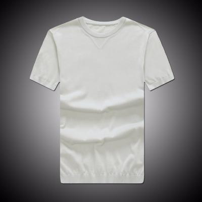 China Anti-Wrinkle Custom 100% Fine Cotton Plain White T-Shirt Sweater for sale