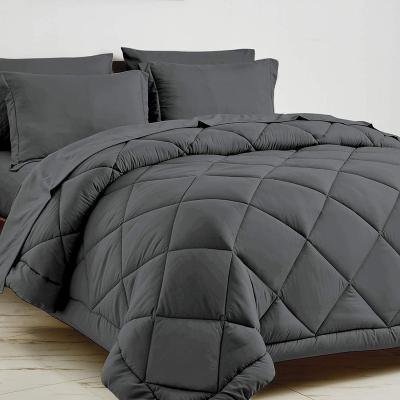 China Anti-Allergy Customized Death Brushed Down Alternative Quilted Comforter Microfiber Duvet Hypoallergenic for sale