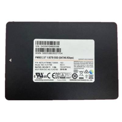 China Brand New Hdd PM883 1.92TB SATA 6Gb/s 2.5-Inch Enterprise SSD MZ7LH1T9HMLT for sale