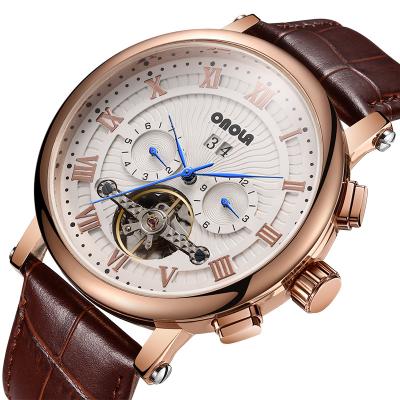 China Automatic date ONOLA brand 6801 newest business automatic mechanical men's watch full steel waterproof sports wristwatches for sale