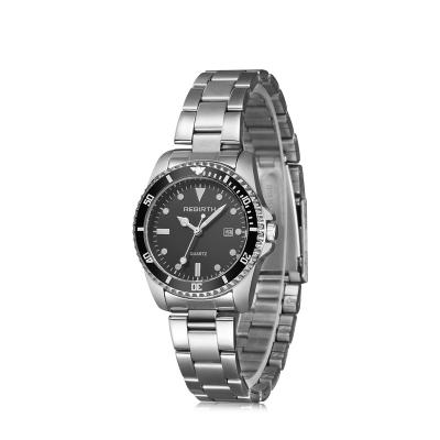 China RE116 Automatic Date Women Watches Luxury Single Strap Stainless Steel Quartz Waterproof Wristwatches Women Watches For Women for sale