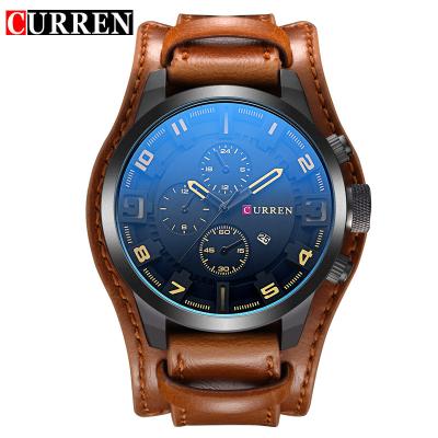 China 2020 automatic men's date watch leather quartz watch classic watch from factory brand wholesale water resistant for sale